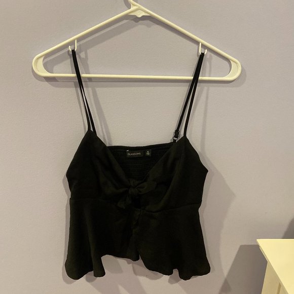 Silky Tie Front Cami - Picture 2 of 4